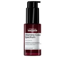 L’Oréal Professionnel Vitamino Color Spectrum žvilgesio suteikiantis serumas tamsiems plaukams, 30 ml buteliukas.
